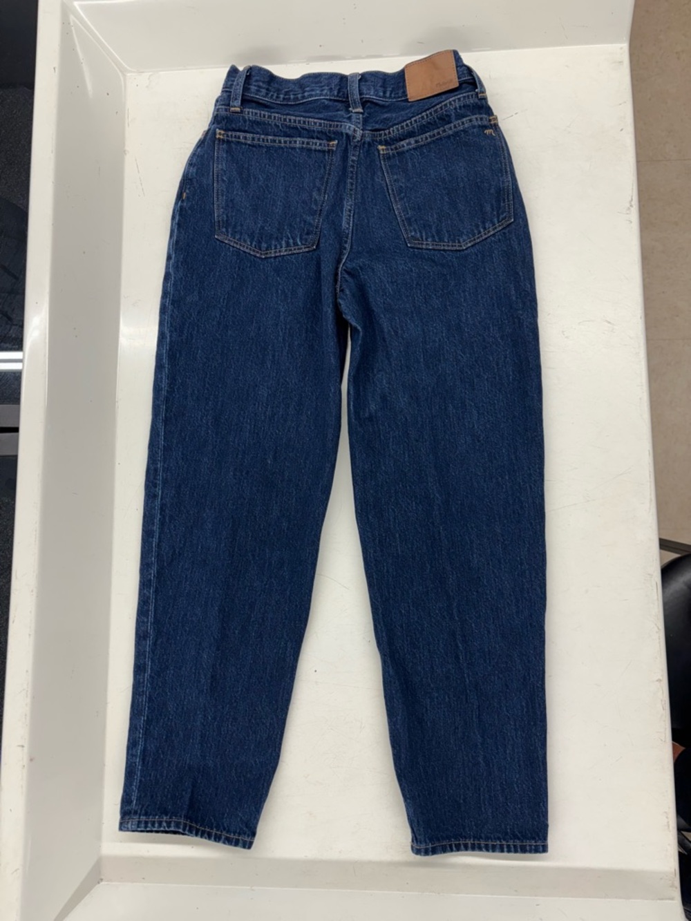 Madewell “Baggy Tapered” High-Rise Women's Dark Blue Denim Jeans - Picture 2 of 4